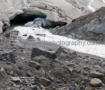 Athabasca Glacier is part of the Columbia Icefield, Jasper National Park, Alberta, Canada