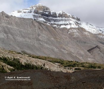 Rockies seen from Athabasca Glacier, Alberta,