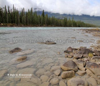 Athabasca River downstream of Athabasca Falls,  Jasper National Park, Alberta, Canada