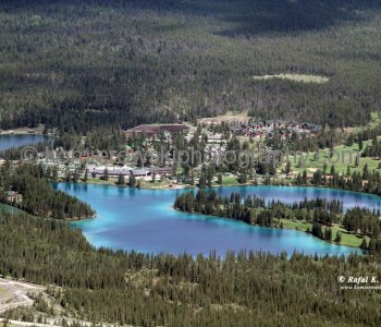 Lac  Beauvert and Fairmont Jasper Park Lodge,  Jasper National Park, Alberta, Canada