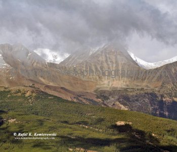 View from the summit of Whistlers Mt. , Jasper National Park, Alberta, Canada