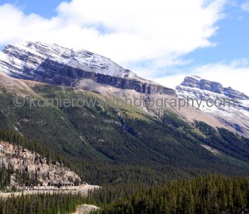 Amazing Geology of Rockies along Icefields Parkway,  Banff National Park, Alberta, Canada