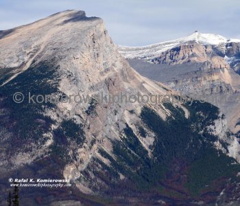 Rockies along  Icefields Parkway near Saskatchewan River Crossing,  Banff National Park, Alberta, Canada