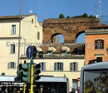 Old and Newer architecture near Porta Maggiore, Rome