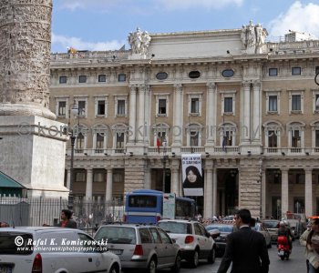 Galleria Alberto Sordi seen from Piazza Colonna with partially visible the Column of Marcus Aurelius,  Rome