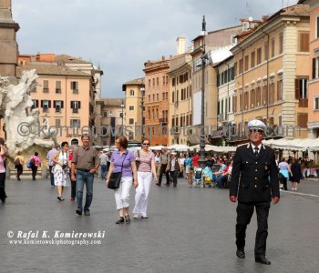 Piazza Navona, Rome.  In place like this pickpocketers are smart, but one always has to outsmart them by paying attention all around !!