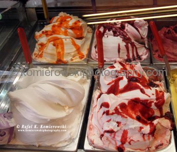 Everyone loves gelato, Italian ice cream... some street shop at Campo  de Fiori,  the other side of Rome