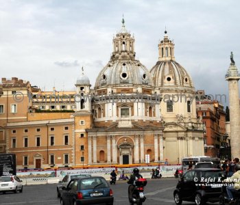 Santa Maria di Loreto viewed  from  Piazza Venezia,  Rome