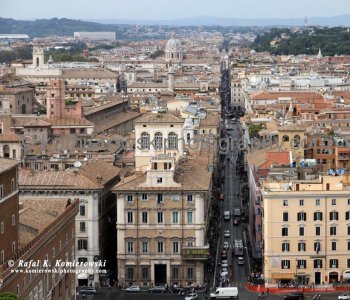 Rome viewed  from  Victor Emmanuel Monument Il Vitoriano at Piazza Venezia,