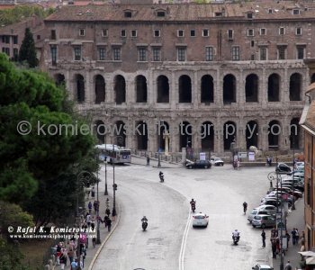 Teatro Marcello viewed  from  Victor Emmanuel Monument Il Vitoriano at Piazza Venezia, Rome
