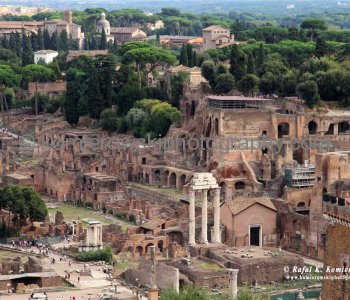 The Roman Forum (Forum Romanum) was the political and economical centre of Rome during the Republic. .  View from  Victor Emmanuel Monument Il Vitoriano,  Rome