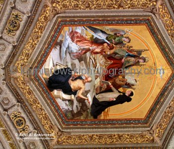 The artwork on the ceiling at the Gallery of Maps or the Map Room, Vatican Museum,  Stato della Città del Vaticano