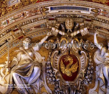 The artwork on the ceiling at the Gallery of Maps or the Map Room, Vatican Museum,  Stato della Città del Vaticano