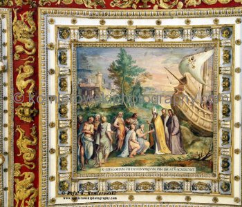 The artwork at the Gallery of Maps or the Map Room, Vatican Museum,  Stato della Città del Vaticano