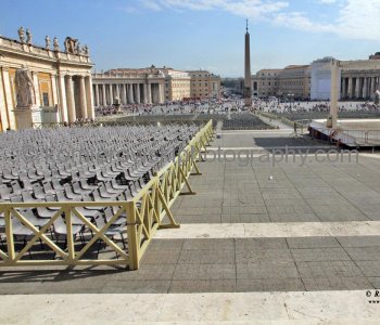 View of St. Peters Square  from Balcony of St. Peters Basilica, Vatican
