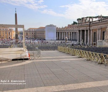 View of St. Peters Square  from Balcony of St. Peters Basilica, Vatican