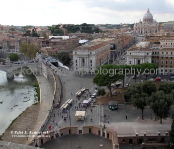 View of Rome from Castel Sant Angelo