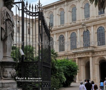 A beautiful entrance gates into  grounds of Galleria Nazionale d Arte Antica  via   Sistina,      Rome