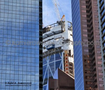 The Bow office tower under construction,   December 1,  2010 (view from Esso Plaza),  Calgary, AB.