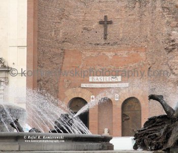 Basilica Santa Maria degli Angeli at Piazza della Repubblica,    Rome