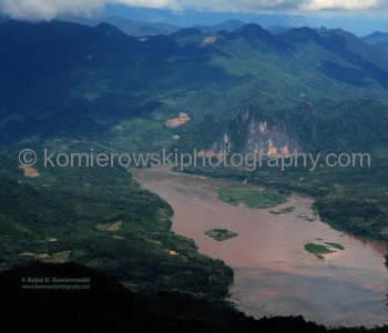 Laos-Cambodia,  Aerial View of Fascinating Topography