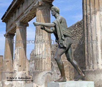 The statue of Apollo in the Temple of Apollo, Pompeii.