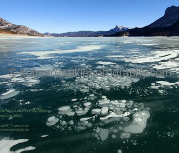 Abraham Lake Ice Bubbles,  Alberta, Canada