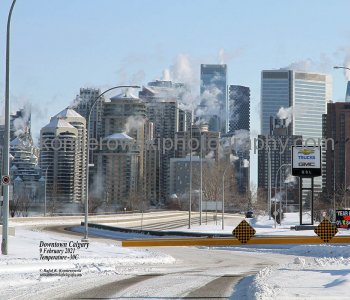 Calgary under extreme cold weather -30C !!!!
