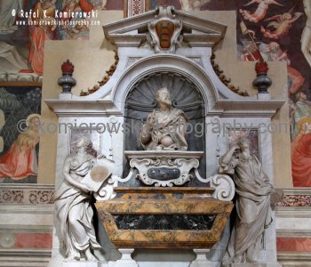 The tomb of the famous scientist and astronomer Galileo,  Basilica of Santa Croce in Florence