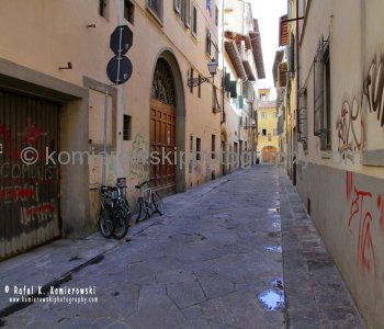 It looks like nobody cares for graffiti....near Piazza Santa Croce, Florence