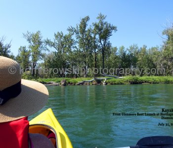 Kayaking the Bow River, Calgary, Alberta, Canada