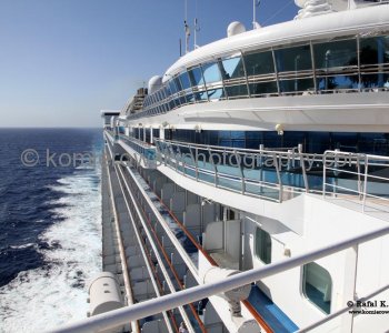 Grand Princess at Sea transiting the Old Bahamas Channel, Tuesday, March 1, 2011