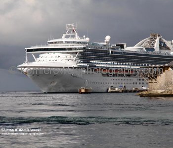 Grand Princess at Willemstad, Curacao on Thursday, March 3, 2011 approached to the berth at 7:57 am...