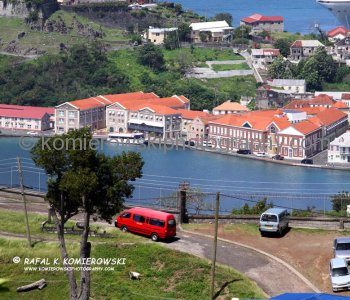 View of St. Georges harbor  from the top of the hill