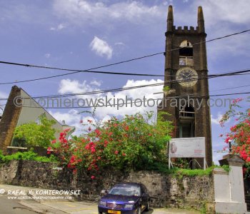 Victim of the Hurrican Ivan....the church had to be near the centre and visible to seafarers if the scheme concerned a coastal town
