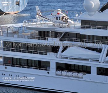 Katara  at Bridgetown harbor, Barbados....many super yachts come with their own fleets of tenders, submarines, water toys and helicopters.