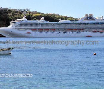 Grand Princess berth in Kingstown....