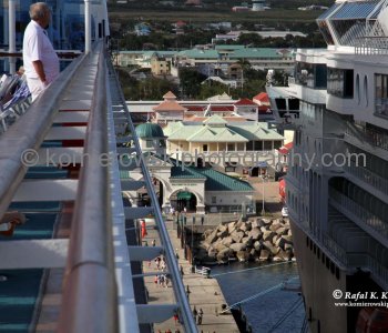 Grand Princess and Celebrity Millenium berthed at Basseterre, St. Kitts