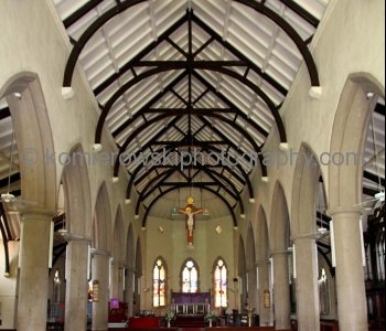 Interior of  St. Georges  Anglican Church,  Basseterre, St. Kitts,