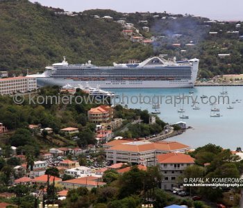 Grand Princess alongside in Charlotte Amalie, St. Thomas...the US Virgin Islands is a vacation paradise!!!