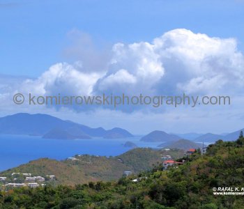 View of British Virgin Islands from St. Thomas, U.S. Virgin Islands...