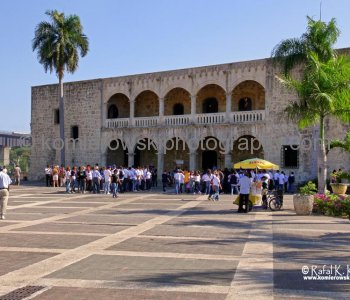 Main Square....this is the Alcazar de Colon -Castle of Columbus- built by Diego Columbus and his wife Maria de Toledo, niece of the Spanish King Ferdinand.