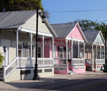 Colorful, pastel houses in Key West
