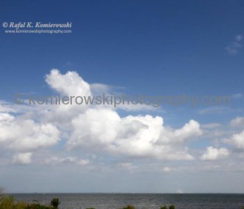 24 February, 2011 at  13:50 Eastern in Titusville. Gaze across the beautiful Indian River at the shuttle launch pads in NASA Cape Canaveral