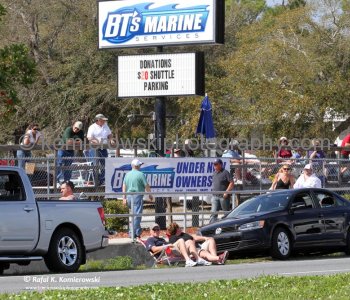 24 February, 2011 at  13:59 Eastern in Titusville. Titusville remains the only place in the world where you can watch an unobstructed view a space launch shuttle...
