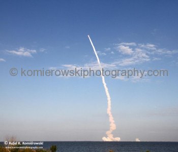 The last space shuttle Discovery launch on February 24, 2001 at 16:53:24 Eastern - observed from cca 11 miles away - in Titusville, Florida.