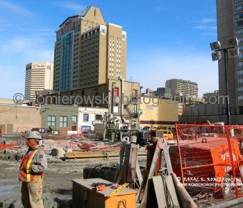 The Bow office tower -  construction site, October 12,  2007,  Calgary, AB.