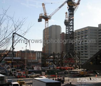The Bow office tower -  construction site, November 20,  2008,  Calgary, AB.