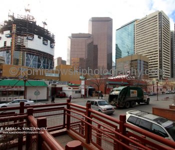The Bow office tower -  under construction, viewed from China Town-January 20, 2010,  Calgary, AB.