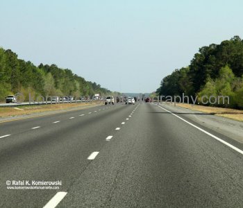 I-95 Northbound in Georgia, USA,